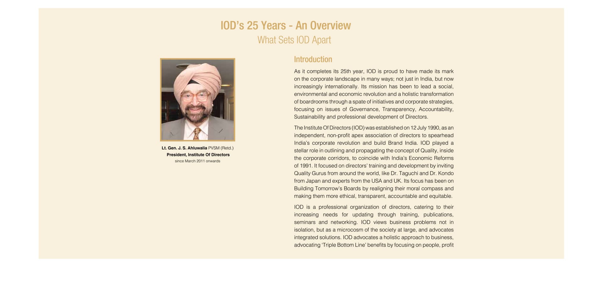 Institute of Directors Journey