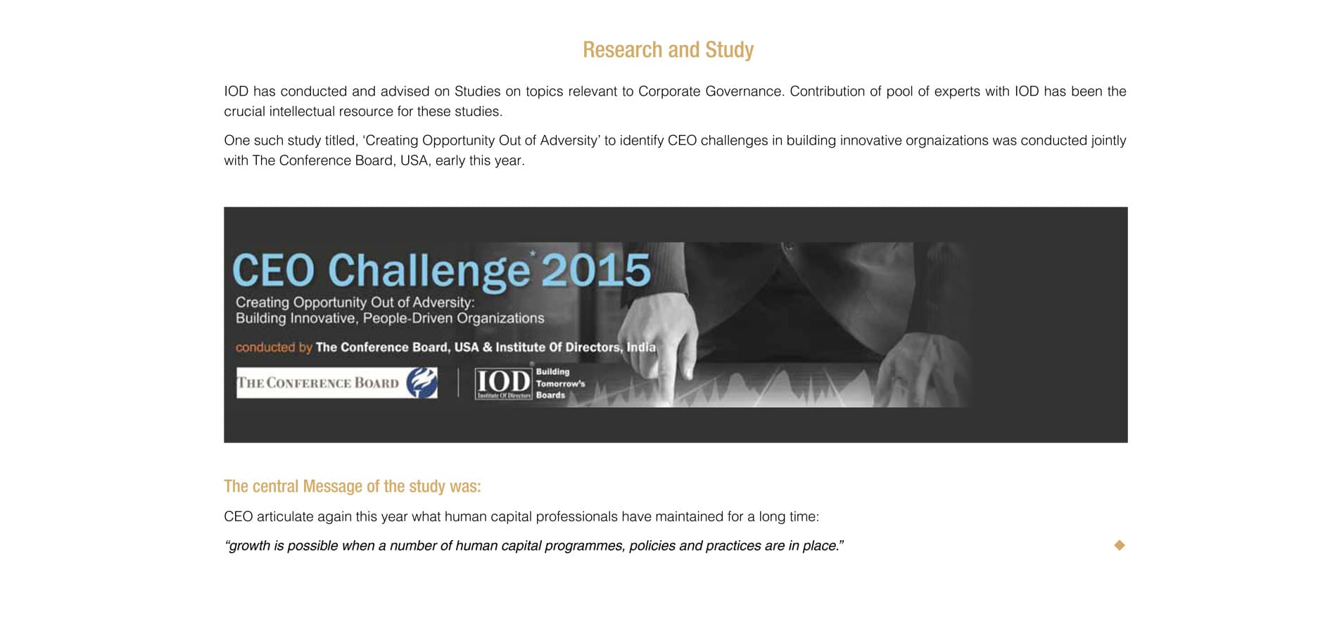Institute of Directors Journey