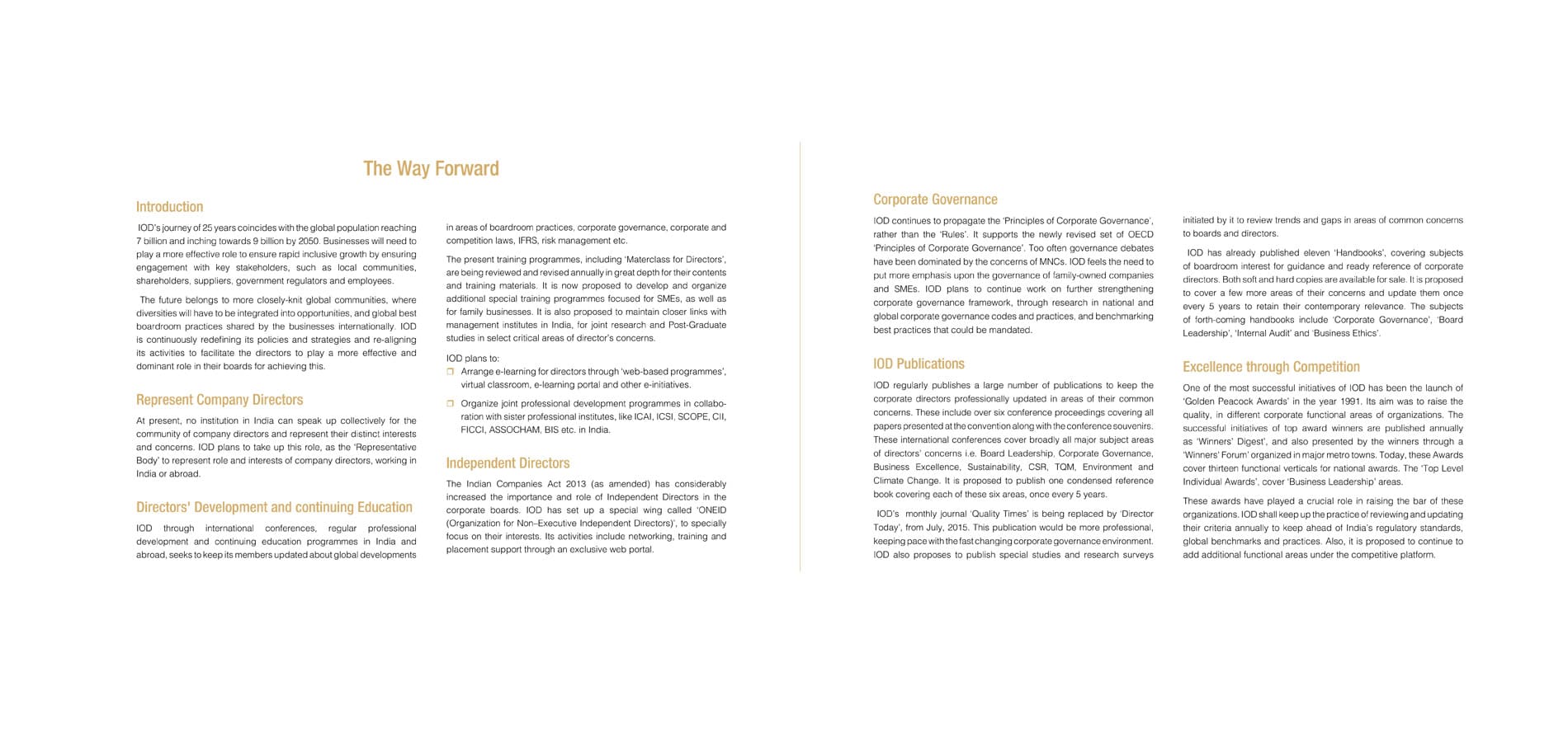 Institute of Directors Journey